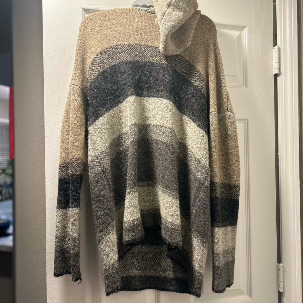 Natural Reflections Men's Striped Sweater - Tan, Gray, and Cream